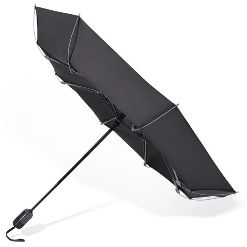 Deluxe 23” omkeerbare auto open/sluiten paraplu zwart