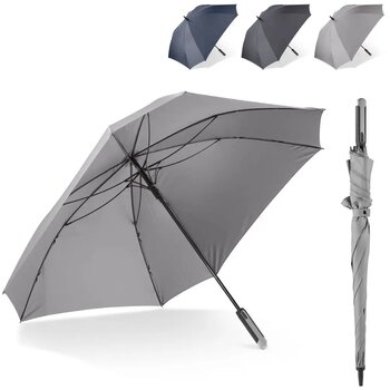 Deluxe 27” vierkante paraplu auto open donkerblauw