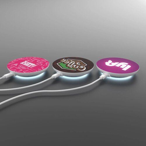 Draadloze Oplader 15 W Fast Charge met LED indicator wit