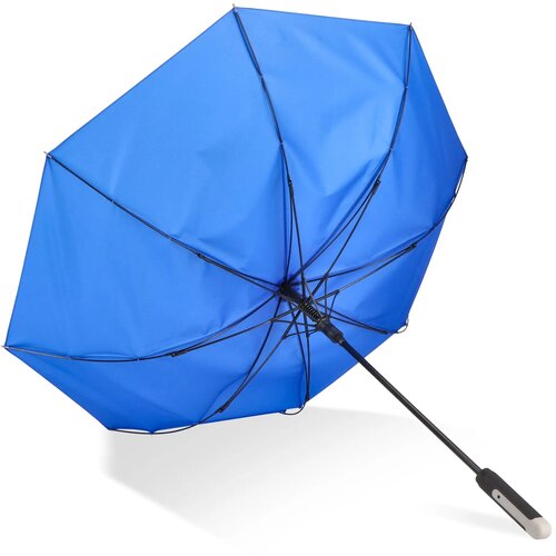 Emerantia 190T Pongee 23" Stokparaplu Auto open blauw