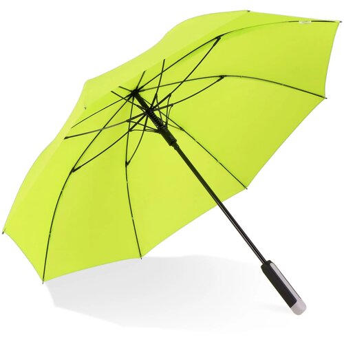 Emerantia 190T Pongee 23" Stokparaplu Auto open lichtgroen