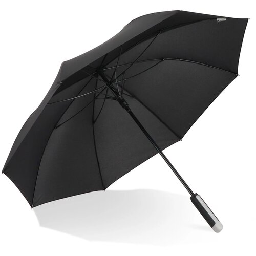 Emerantia 190T Pongee 23" Stokparaplu Auto open zwart