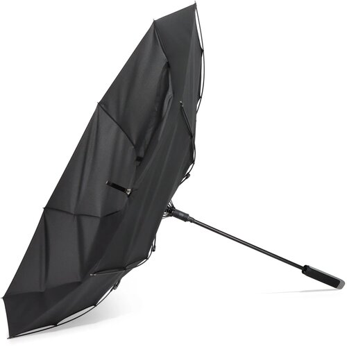 Emerantia 190T Pongee 23" Stokparaplu Auto open zwart