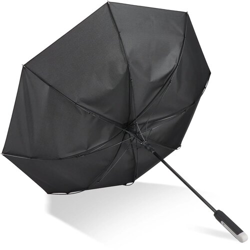 Emerantia 190T Pongee 23" Stokparaplu Auto open zwart