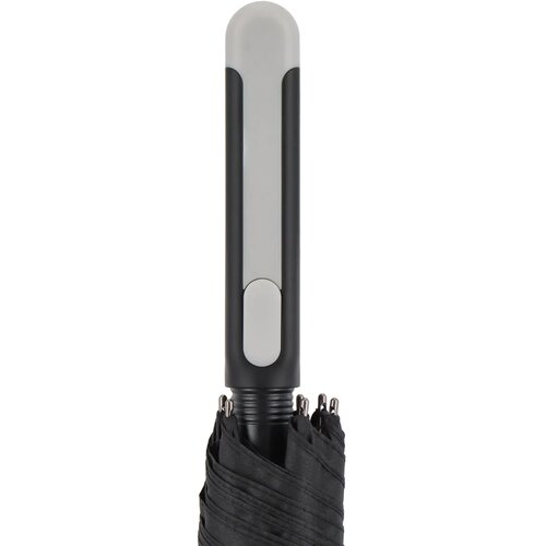 Emerantia 190T Pongee 23" Stokparaplu Auto open zwart