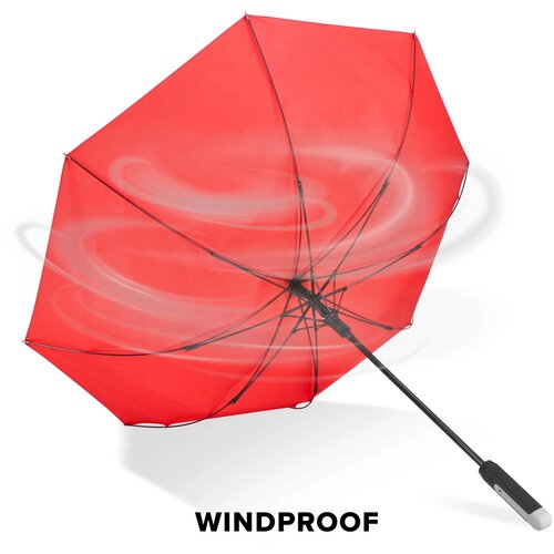 Emerantia 190T Pongee 23" Stokparaplu Auto open rood