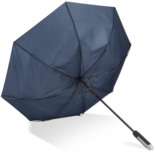 Emerantia 190T Pongee 23" Stokparaplu Auto open donkerblauw