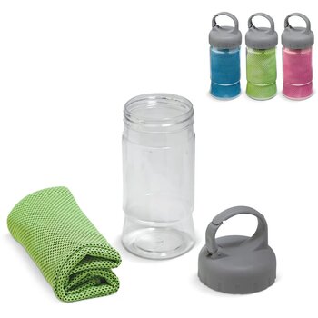 Fitness handdoek 32x88cm blauw
