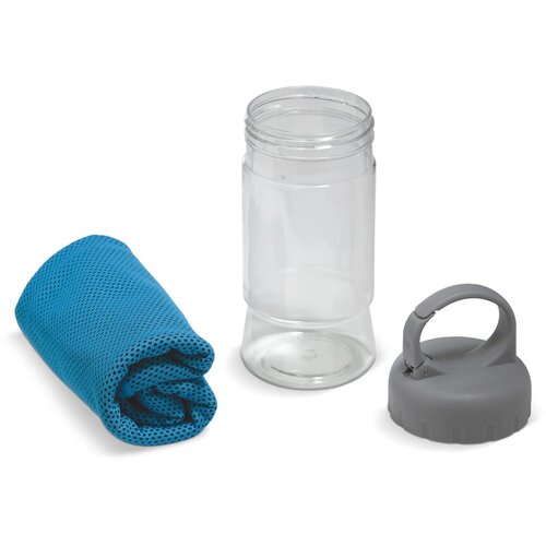 Fitness handdoek 32x88cm blauw