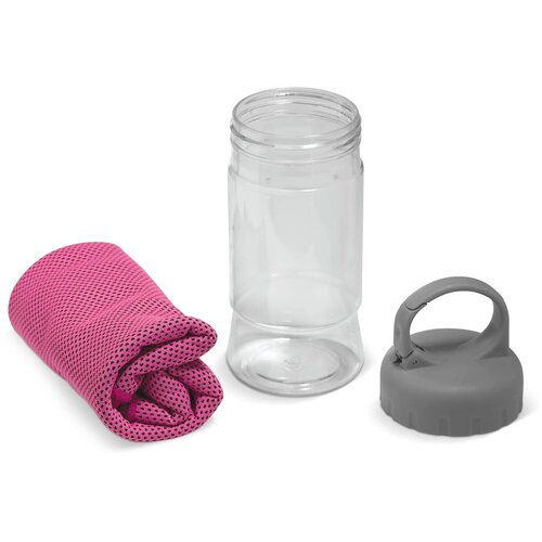 Fitness handdoek 32x88cm donker roze