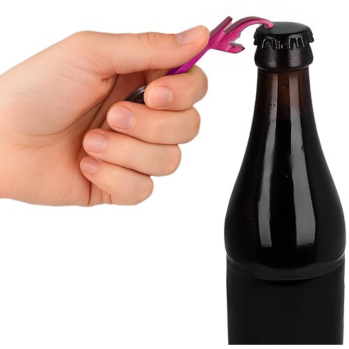 Flesopener sleutelhanger roze