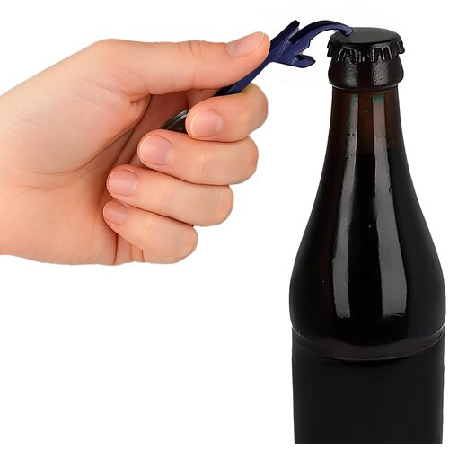 Flesopener sleutelhanger donkerblauw