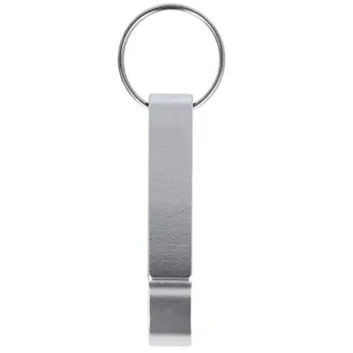 Flesopener sleutelhanger zilver
