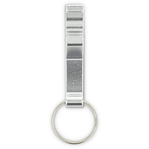 Flesopener sleutelhanger zilver