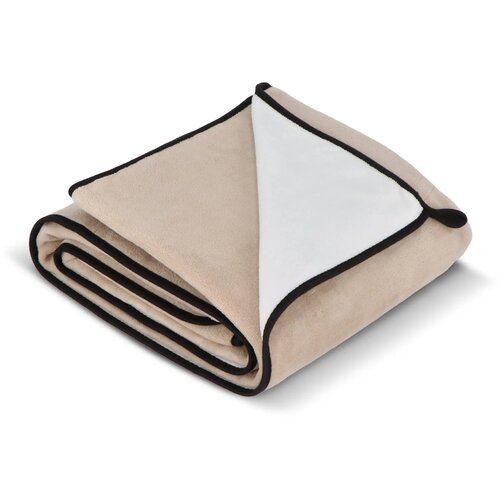 Gecombineerde coral fleece deken 120x150cm (500g/m²) sublimatie beige