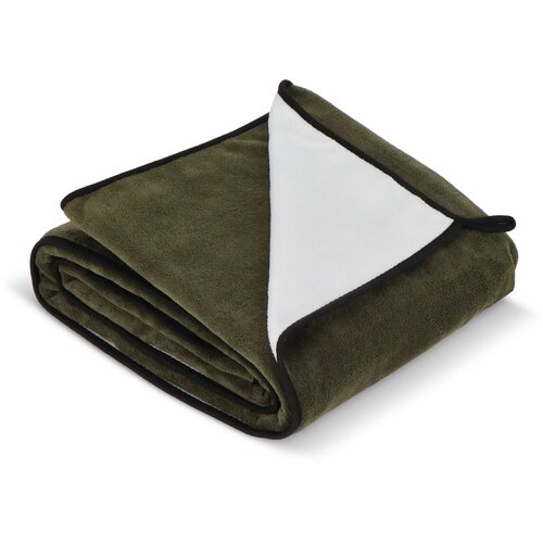 Gecombineerde coral fleece deken 120x150cm (500g/m²) sublimatie dried green