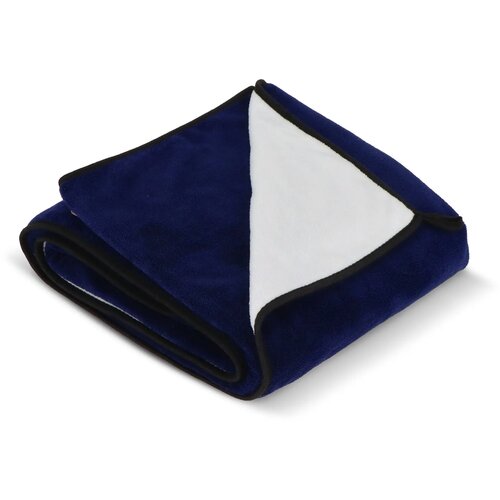 Gecombineerde coral fleece deken 120x150cm (500g/m²) sublimatie donkerblauw