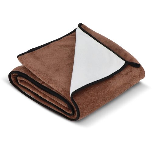 Gecombineerde coral fleece deken 120x150cm (500g/m²) sublimatie taupe