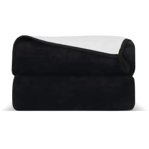 Gecombineerde coral fleece deken 120x150cm (500g/m²) sublimatie zwart