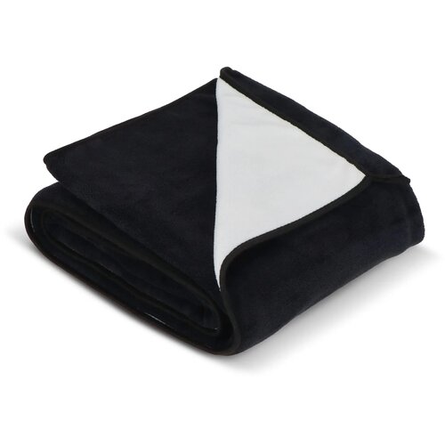 Gecombineerde coral fleece deken 120x150cm (500g/m²) sublimatie zwart