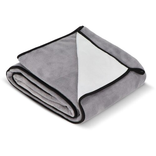 Gecombineerde coral fleece deken 120x150cm (500g/m²) sublimatie grijs