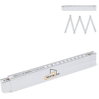 Gekalibreerde duimstok 2m wit