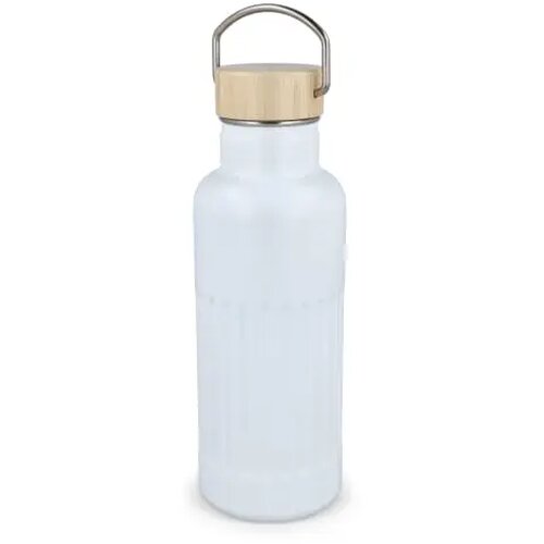 Gerecycled RVS Thermo fles 500ml wit 500 ml