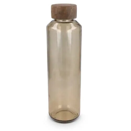 InSideOut Gerecyclede glazen Waterfles ReuuZ met houten dop 650 ml transparant / bruin