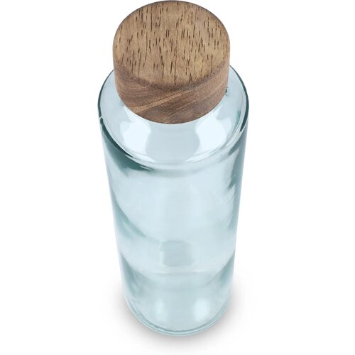 InSideOut Gerecyclede glazen Waterfles ReuuZ met houten dop 650 ml transparant