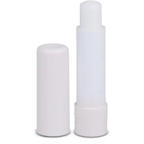 Klassieke lippenbalsemstick gerecycled materiaal wit