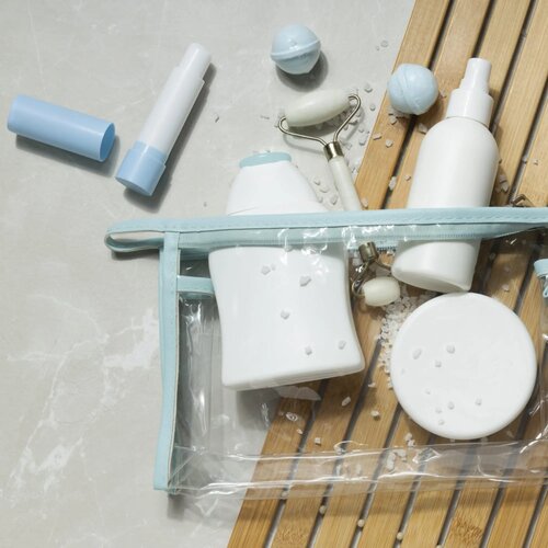 Klassieke lippenbalsemstick gerecycled materiaal lichtblauw