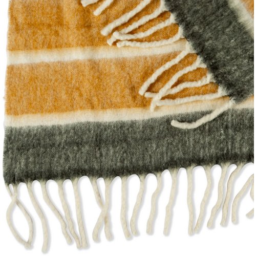 Kosta Linnewäfveri Wollen Plaid Streep beige