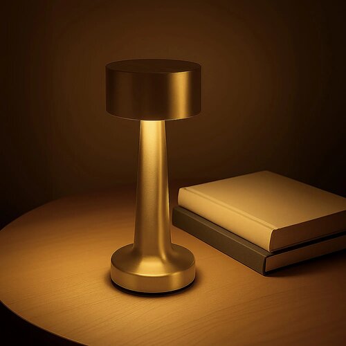 Lumo Tafellamp met 3 Lichtstanden en Dimbaar goud