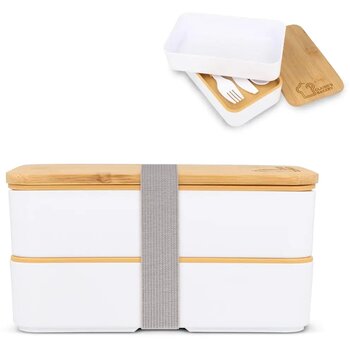 Lunchbox Bento R-PP &amp; Bamboe wit
