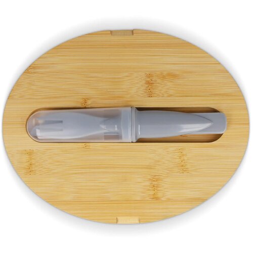 Lunchbox R-PP &amp; bamboe met bestek - 1L grijs