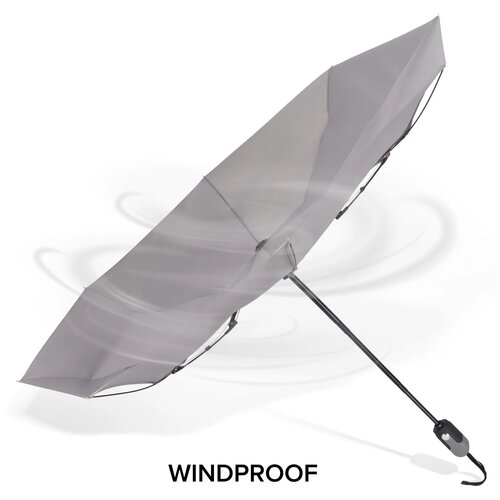 Luxe opvouwbare paraplu 22” auto open/auto sluiten grijs