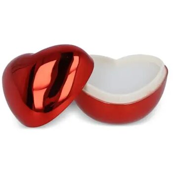Metallic lippenbalsem in hartvorm rood