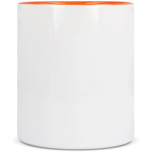 Mok subli Oslo gekleurde binnenkant &amp; handvat 300ml wit / oranje