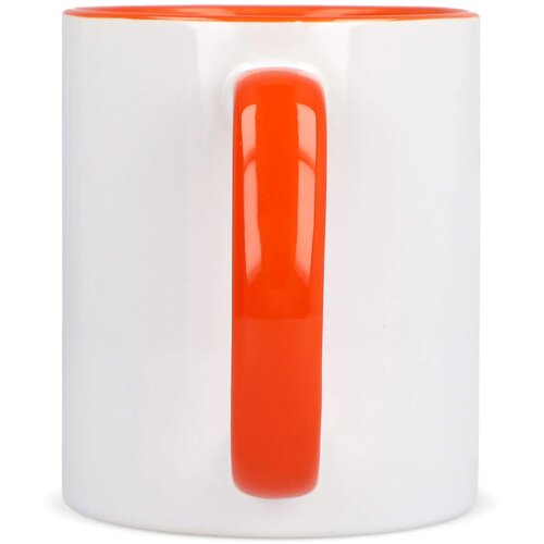 Mok subli Oslo gekleurde binnenkant &amp; handvat 300ml wit / oranje