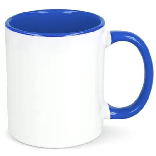 Mok subli Oslo gekleurde binnenkant &amp; handvat 300ml wit / blauw