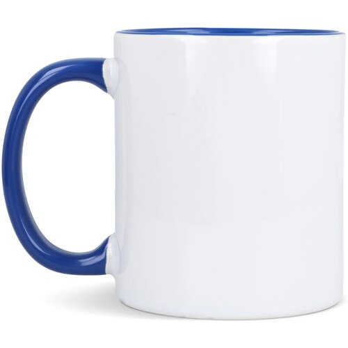 Mok subli Oslo gekleurde binnenkant &amp; handvat 300ml wit / blauw