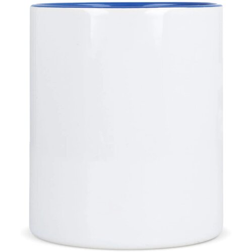 Mok subli Oslo gekleurde binnenkant &amp; handvat 300ml wit / blauw