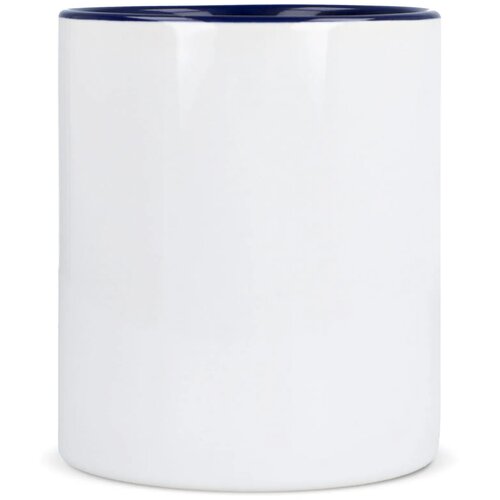 Mok subli Oslo gekleurde binnenkant &amp; handvat 300ml wit / donkerblauw