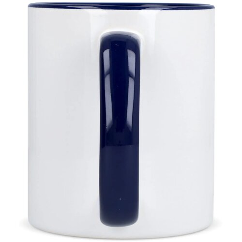 Mok subli Oslo gekleurde binnenkant &amp; handvat 300ml wit / donkerblauw