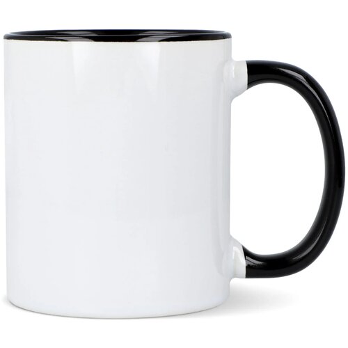 Mok subli Oslo gekleurde binnenkant &amp; handvat 300ml wit / zwart
