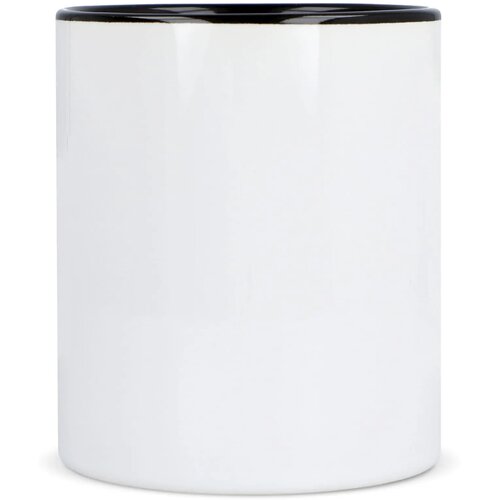 Mok subli Oslo gekleurde binnenkant &amp; handvat 300ml wit / zwart