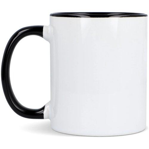 Mok subli Oslo gekleurde binnenkant &amp; handvat 300ml wit / zwart