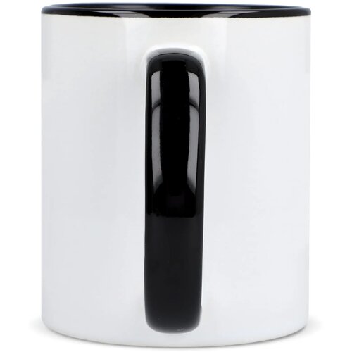 Mok subli Oslo gekleurde binnenkant &amp; handvat 300ml wit / zwart
