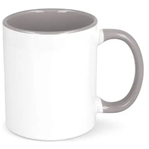 Mok subli Oslo gekleurde binnenkant &amp; handvat 300ml wit / grijs
