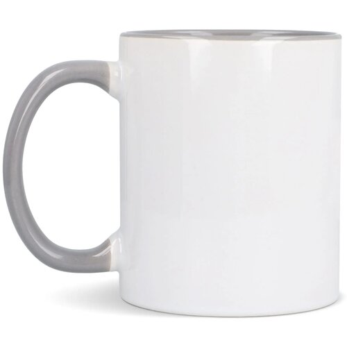 Mok subli Oslo gekleurde binnenkant &amp; handvat 300ml wit / grijs